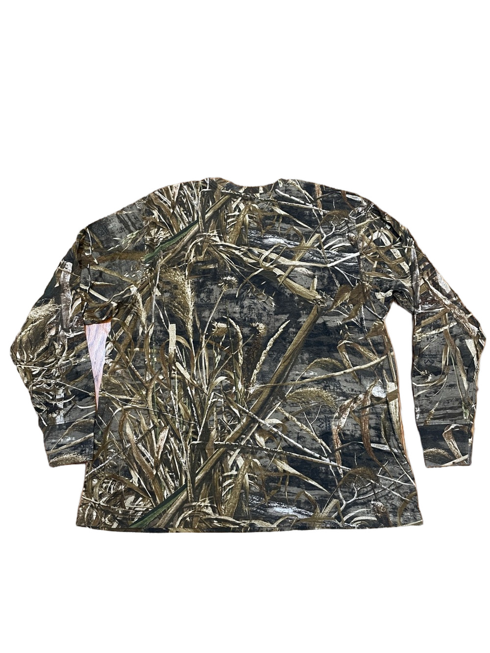 Men's Long Sleeve Camouflage Tee - Brown/Green Camo - Picture 5 of 5